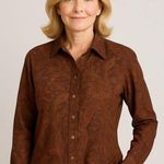 Ralph Lauren Paisley Cotton Button Down Blouse Photo 0