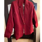 NEW Red One Button Long Sleeve Blazer M Size M Photo 0