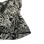 New York And Company  Black and White Graphic Blouse Photo 3