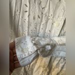 Koret Eyelet Lace Button Up Blouse White Long Sleeve Shirt Women’s Large Photo 1