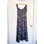 Reformation • Nikita Midi Dress in Bordeaux navy blue floral tie strap ruffle Photo 11