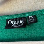 Onque Casuals Green Knit holiday Top petite large Size undefined Photo 2