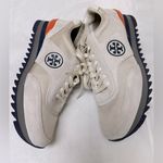 Tory Burch  Cream and Navy Sneakers Photo 7