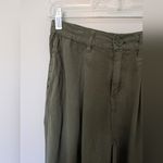 Aerie  Drapey Chill Trouser Pants Olive Green Lyocell High Waisted XS Regular Photo 3