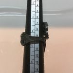 Long Dark Crystals Spring Ring. Statement Piece Gray Photo 4