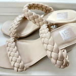 Dolce Vita Braided Sandal with Croc Embossed Heel Size 9.5 Photo 0