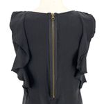 Sanctuary Black Silk Ruffle Sleeveless Top Blouse Size Large Photo 4