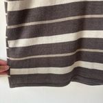 Smartwool  Brown Cream Multi Striped V Neck Sweater Merino Wool Photo 12