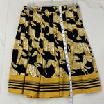 Anthropologie Maeve Women's Gold/Yellow/Black Horse Pleated Midi Skirt Sz 2 Photo 8