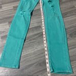 Bullhead Black Teal Skinny Jeans; size 3 Blue Photo 3