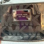 Michael Kors MICHAEL  Signature Mirror Metallic Wristlet in Nickel Photo 2