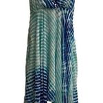 Boston Proper  Watercolor Chiffon Slip Dress Photo 0