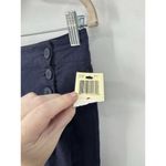 Max Studio 100% Linen Pant NEW Women 0 Navy Blue Straight Leg Minimalist Mature Photo 5