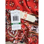 Gianni Bini NWT  Fire Orange Boho Western Tasseled Puff Sleeve Mini Dress Large Photo 8