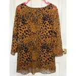 MiracleBody by MiracleSuit Animal Print 3/4 Sleeve Slimming Tunic Size XL Sheer Orange Photo 1