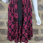 Adrianna Papell  black pink floral‎ lace dress scarf neck size 4 Gothic Photo 3