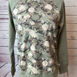 Eddie Bauer  Sweatshirt Small NWT Green camo long sleeve pullover Womens Gift Photo 0
