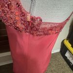 Gilar Evening Gown Maxi Beaded Dress Coral Pink sz 8 Glam Prom Fairy Formal Photo 6