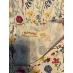 Faded Glory  white floral keyhole back lightweight blouse Photo 1