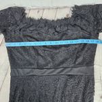 Black Lace Off Shoulder Long Sleeve‎ Bodycon Mermaid Gown Evening Dress XL Photo 6