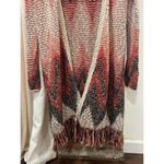 Lucky Brand  Boho South Western Long fringe cardigan S Photo 4