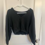 Urban Outfitters  Black Long Sleeve Crop Sweatshirt Size Small Photo 1