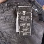 7FAMK The Ankle Skinny Black Jeans Gold Chain Trim Size 33 Photo 5