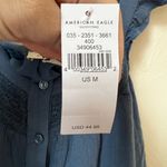 American Eagle NWT cropped blue ruffle top size M Photo 8