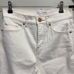 Loft  White High Waist Flare Crop Denim Jeans Size 0/25 Photo 2
