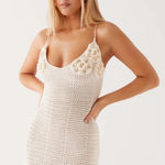 Peppermayo  Exclusive - Zara Rose Crochet Mini Dress - Ivory Photo 0