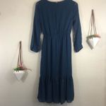 J.Crew NWT Point Sur faux-wrap dress in blue Lurex® crinkle chiffon size 4 Photo 10