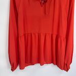 Cruel Denim Popover Top Women Small Orange Polyester Embroidered Cowgirl Western Photo 8