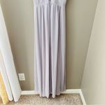 Lulus Whimsical Wonder Lace Maxi Dress Light Gray Sz Small Photo 8