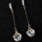 Dimond Earrings Blue Photo 3