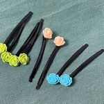 Vintage Chiffon Flower Hair Clips Photo 0