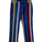 London Jean vtg  Vintage Hippie Stars & Stripes Patched Corduroy Jeans size 4 Photo 0