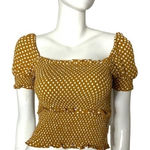 River Island  shirred‎ polka dot square neck crop top 8 Photo 0