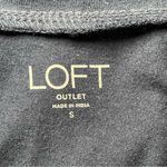 Loft Outlet Navy Blue Garden Nature Graphic Top 3/4 Tie Sleeves Small Flower Photo 4