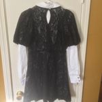 Free People  size XS lace overlay long sleeve tunic PRINCESS collared shirt dress Photo 3