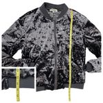 Charlotte Russe Velvet Bomber Jacket - Gray - Medium Photo 1