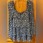Majorelle  Ailish Ruched Bust Cut-Out Ruffle Mini Dress in Blue‎ Ditsy Size XS Photo 9