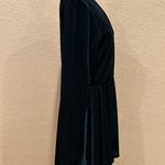 Gianni Bini NWT  Dark Green Ribbed Velvet Long Sleeve Dress - Midnight Glam Photo 4