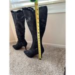 Impo Stretch Sofia Black Knee-High Heeled Boots Size 8M With Flaw Pointed Toe Photo 7