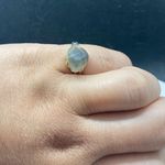 Handmade Rainbow Crystal Stainless Steel Ring With Gold Chain  Photo 2