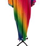 Dressed in Lala So Far So Good Oversized Plissé Dress in Prismatic Rainbow XL Photo 12