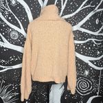 EXPRESS Soft Tan Cowl Neck Sweater Photo 3
