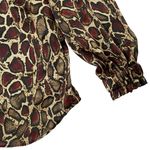 ZARA  WMN'S Animal Print Shirt‎ Flowy V-neck Top Blouse S NWOT Photo 12
