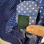 Ralph Lauren Lauren blue and white polkadot pajama top dress sleepwear Photo 6