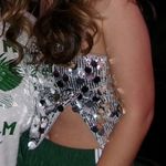 Sparkly Cropped Top Silver Size XS Photo 1