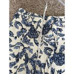 Joie  Wide Leg Crop Floral Pants Women’s 8 Pockets Linen Blend Blue/White Summer Photo 7